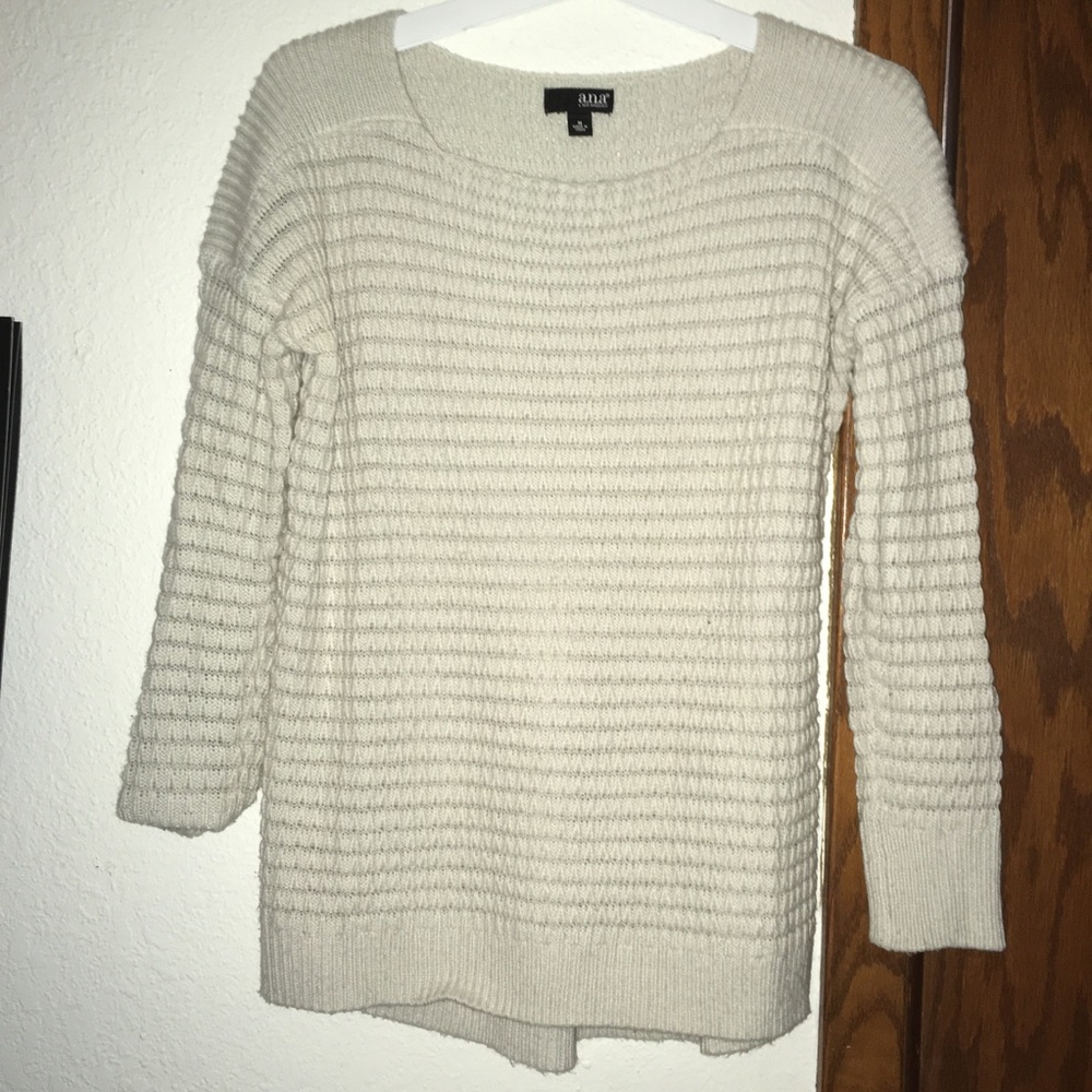 Ana cream long sleeve sweater
